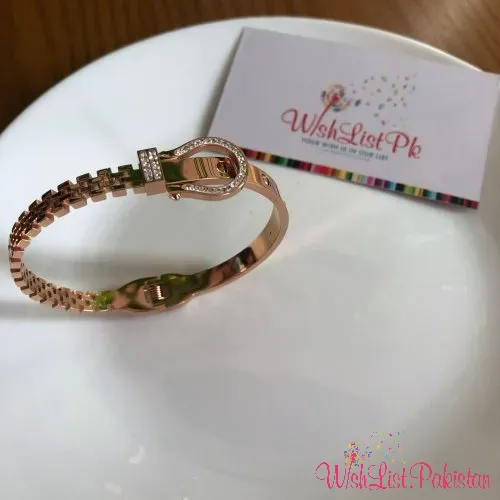 Cartier Buckle Bangle With Stones