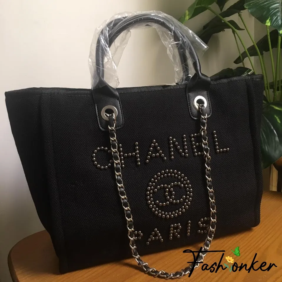 Chanel Deauville Pearl Tote Bag