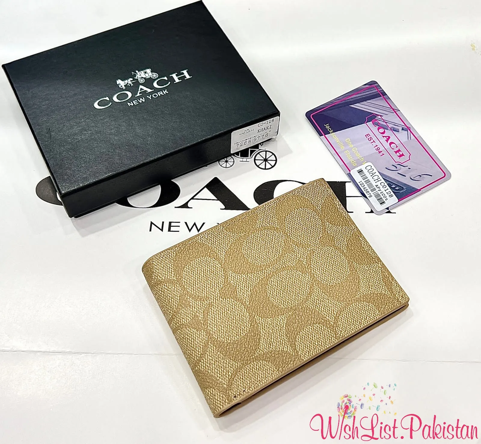 Coach Brown Textured Wallet For Him