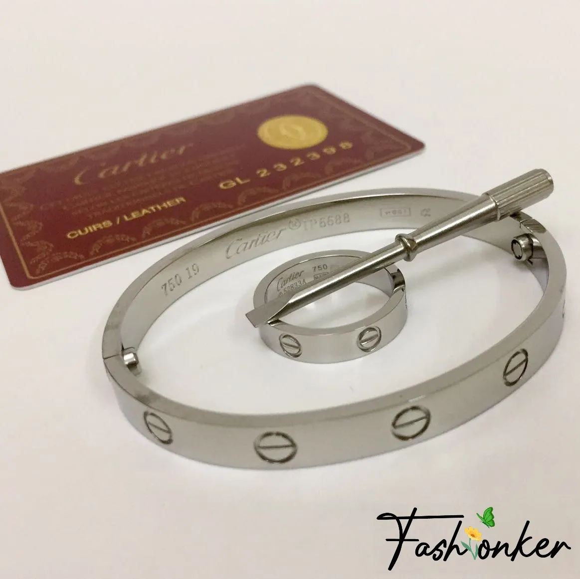Best Price Cartier Bracelet and Ring Silver