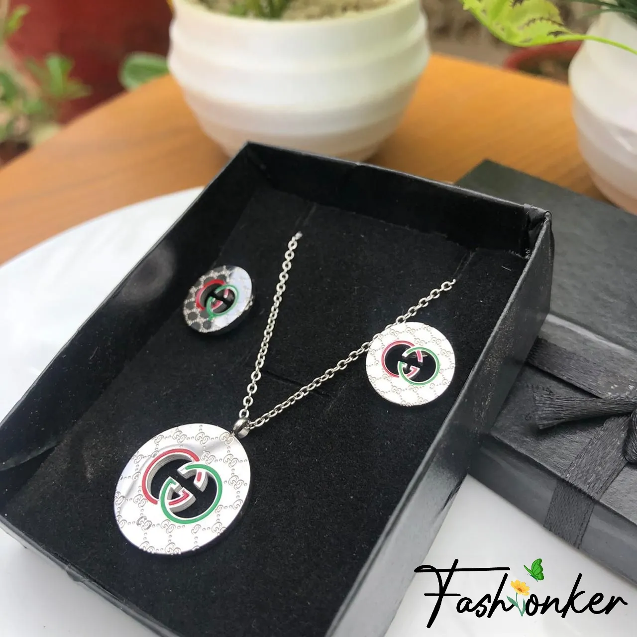 Gg Silver Jewelry Set