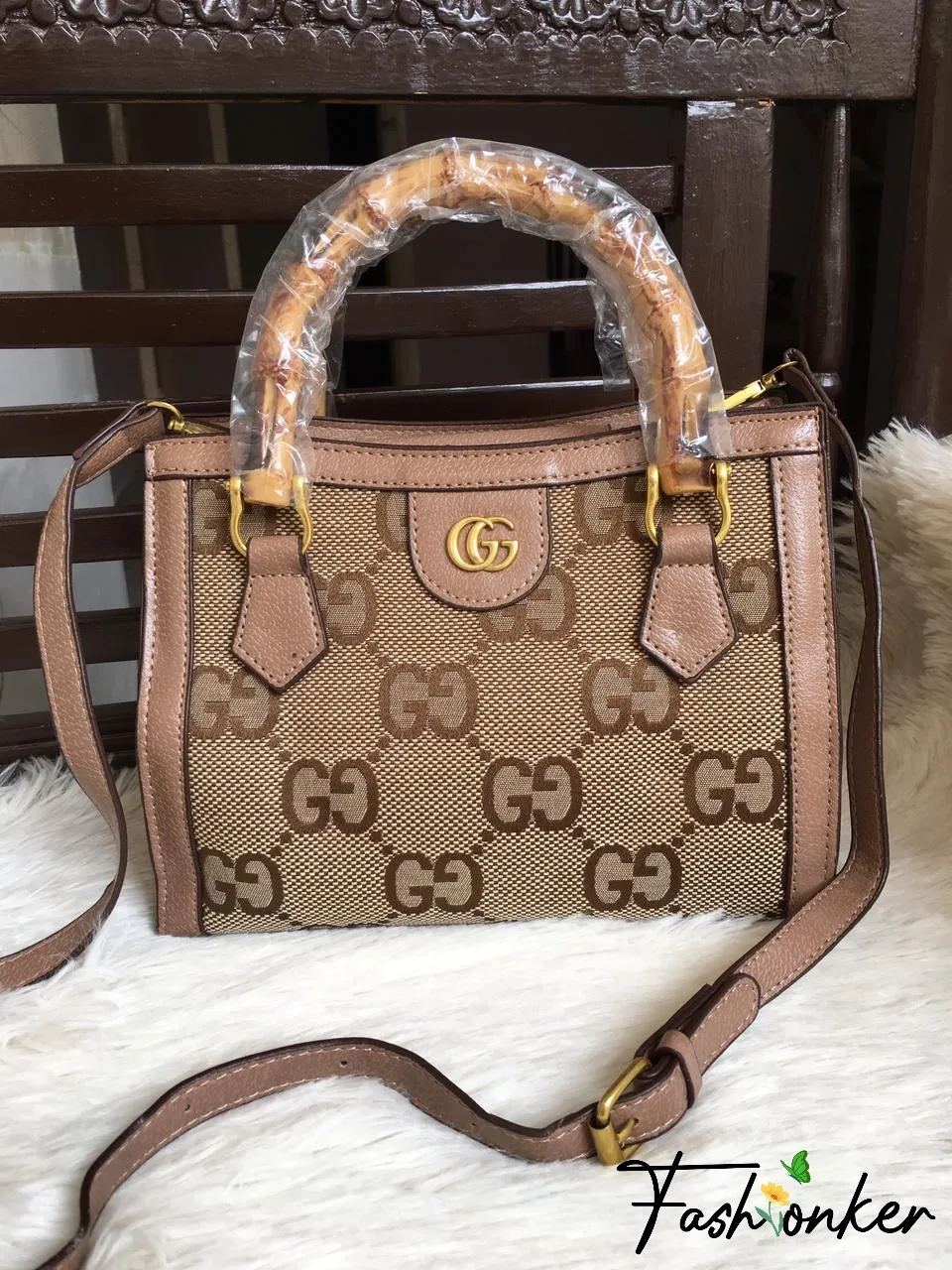 Gucci Bamboo Canvas Bag