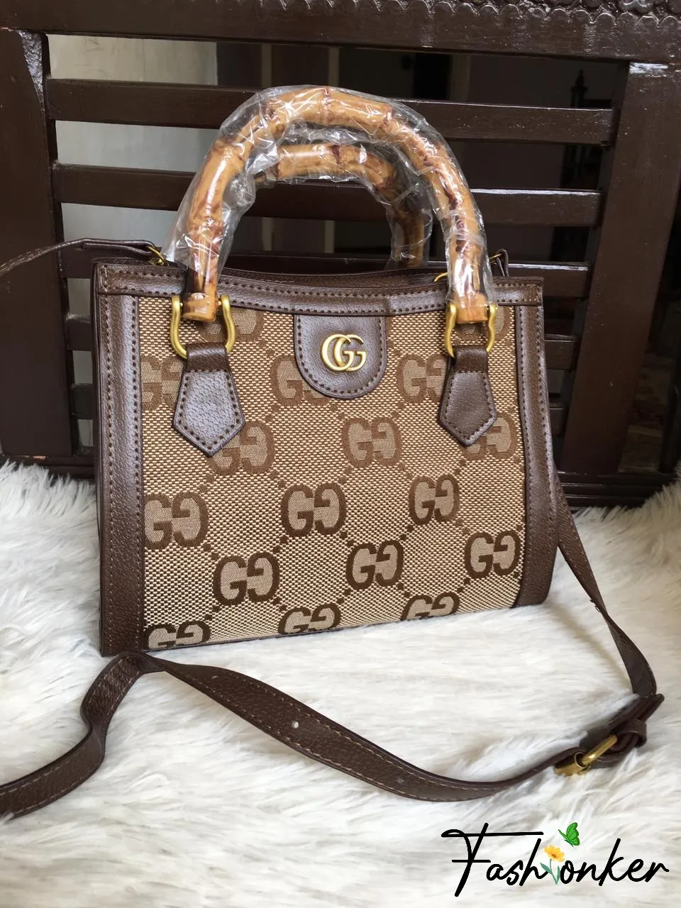 Gucci Bamboo Canvas Bag