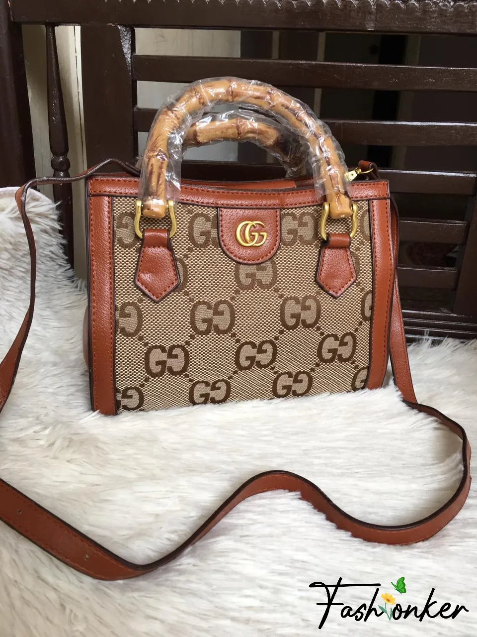 Gucci Bamboo Canvas Bag