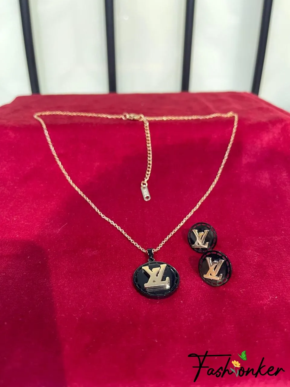 Lv Necklace And Earrings Set