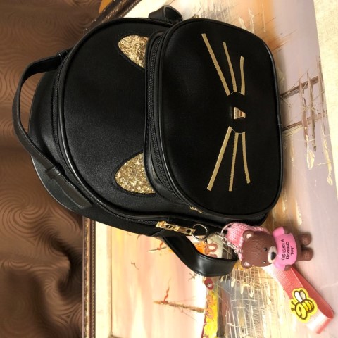 Meow Backpack With Keychain