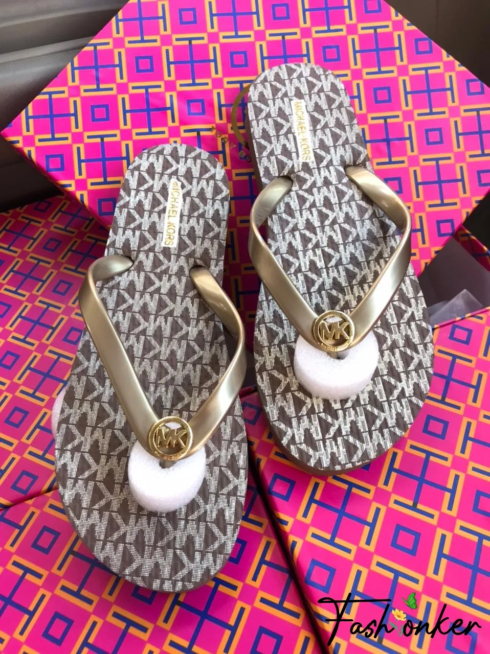 Mk Monogram Flipflops