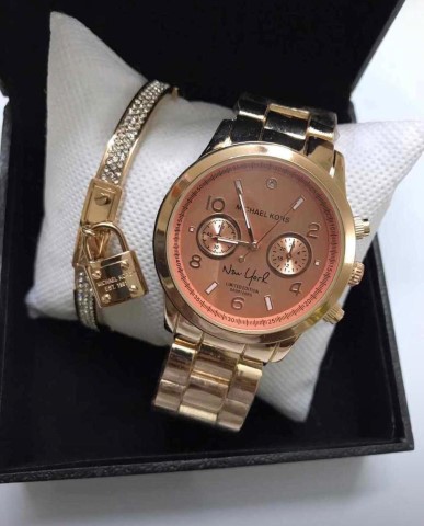 Mk Watch And Bracelet Set
