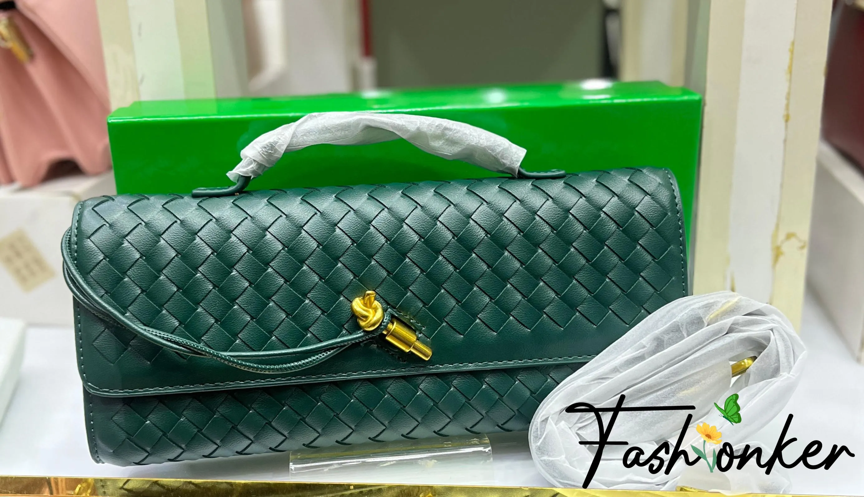 Designer Long Clutch With Packaging 