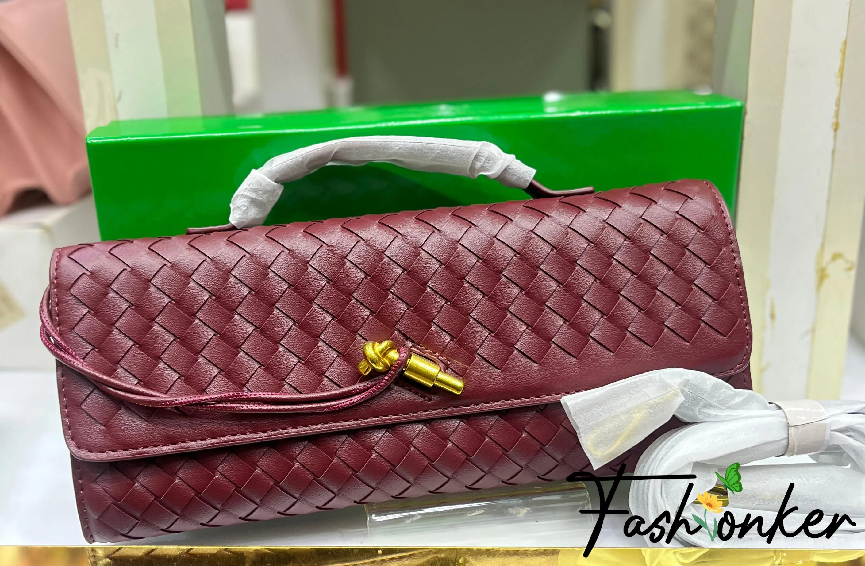 Designer Long Clutch With Packaging 