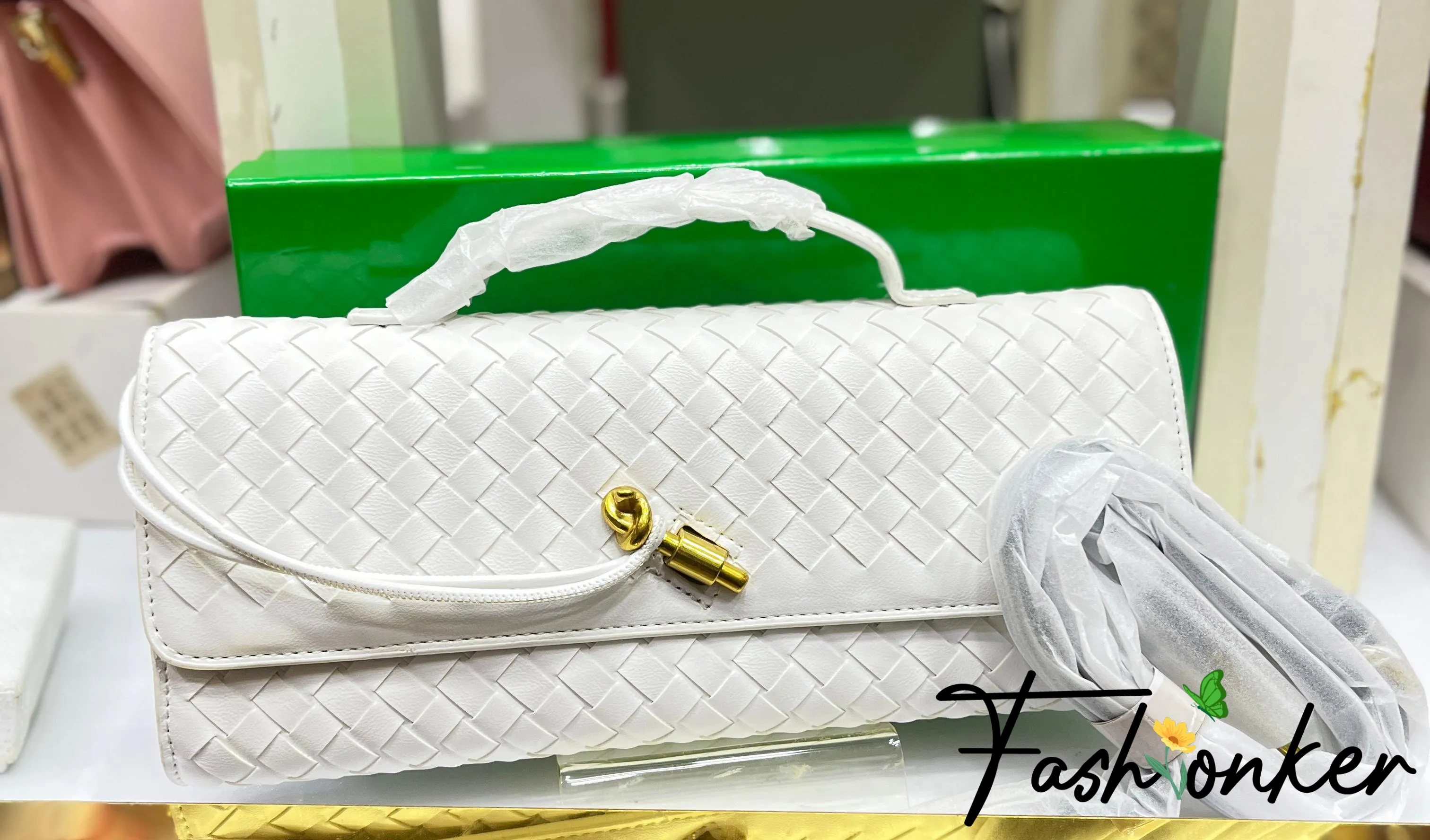Designer Long Clutch With Packaging 