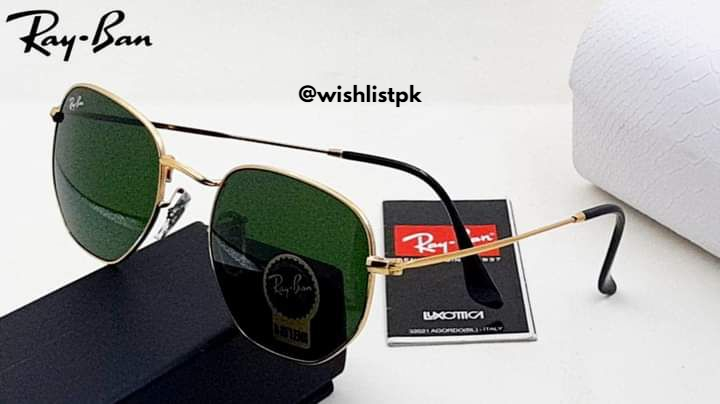 Rayban Gold Sunglasses With Box