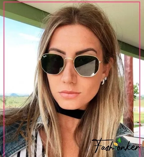 Rayban Hexagonal With Brand Box