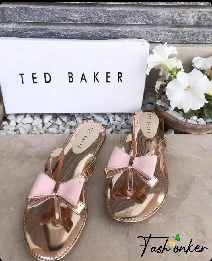 Ted Baker Bowtie Flat Slippers