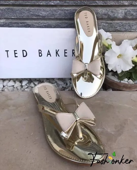 Ted Baker Bowtie Flat Slippers