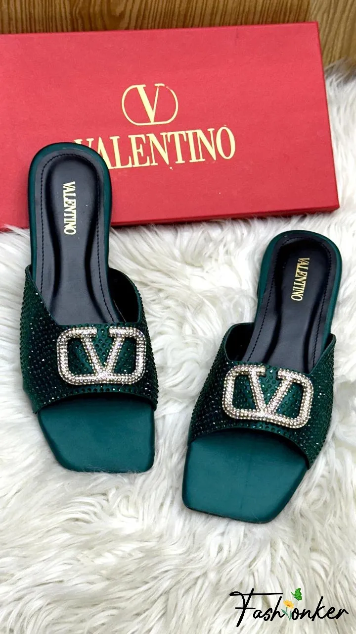 Valentino Stone Slippers  
