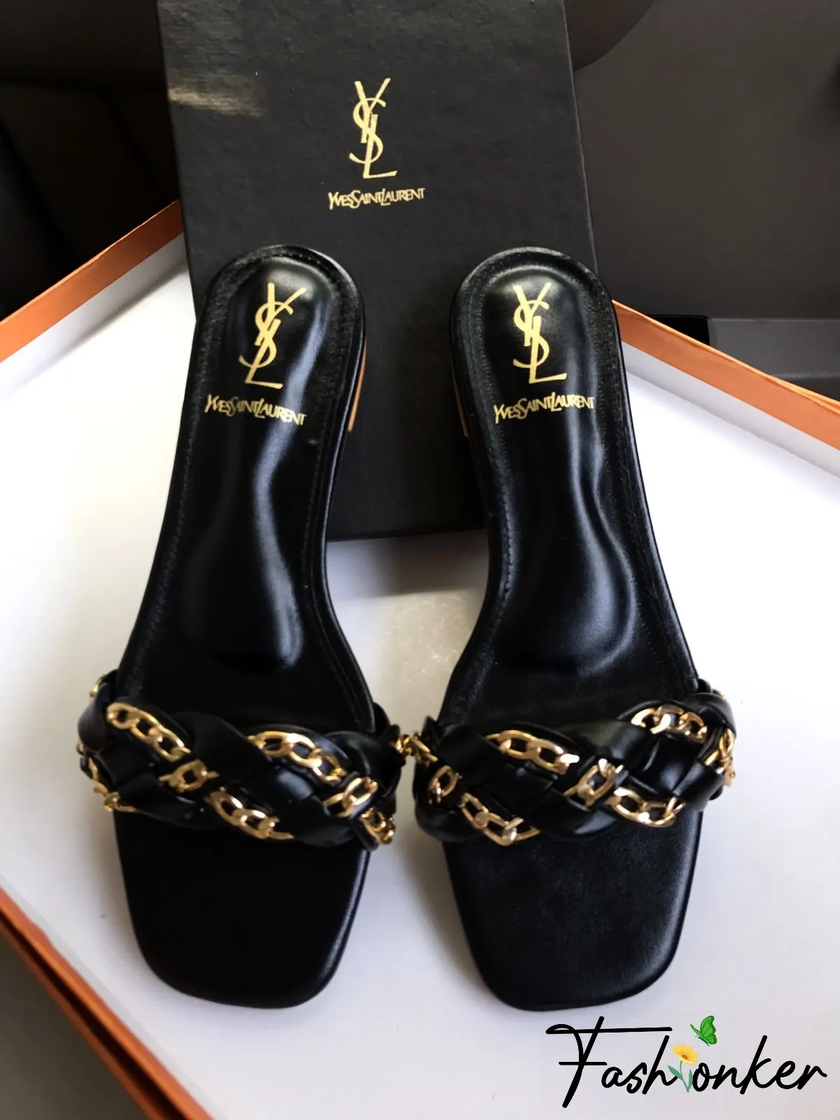 Ysl Chain Slippers