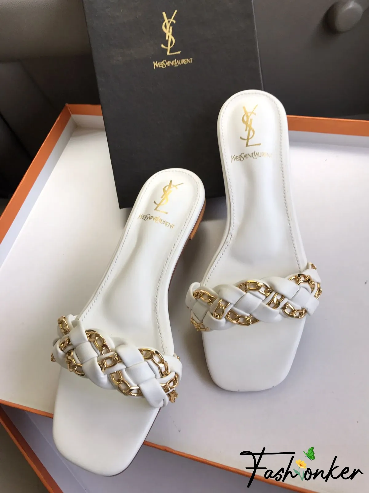 Ysl Chain Slippers